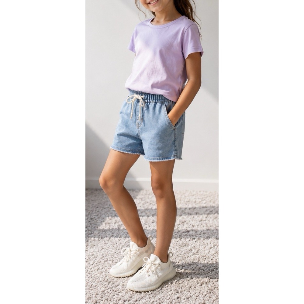 Girls Size 13 White Knit Athletic Sneakers Casual Lace Up Walking Shoes